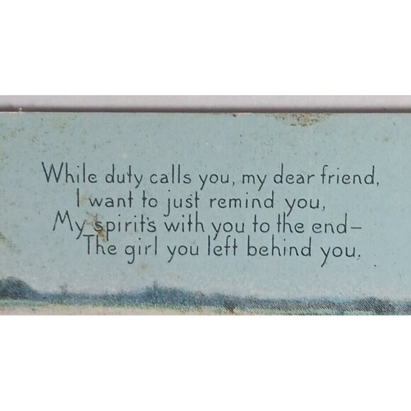 World War 1 Postcard Girlfriend Field Troops On Exercise Sandy Landscape - Picture 2 of 4